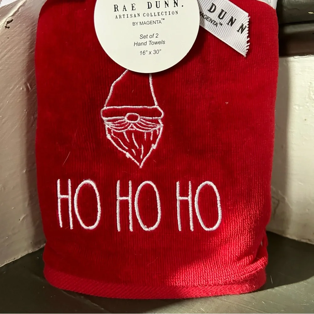 Rae Dunn HO HO HO Hand Towels